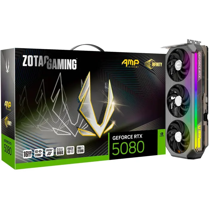 Zotac GeForce RTX 5080 AMP Extreme INFINITY (DLSS 4, 3x DisplayPort, 1x HDMI 2.1)