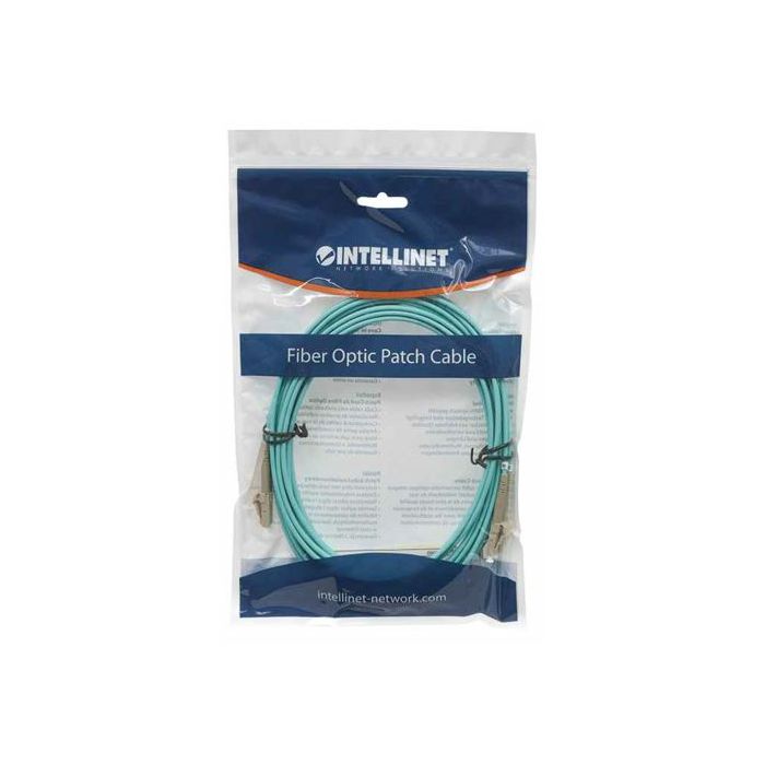 Intellinet, Fiber Optic Patch Cable,MM,LC/LC, 50/125 µm,OM4,5mAqua