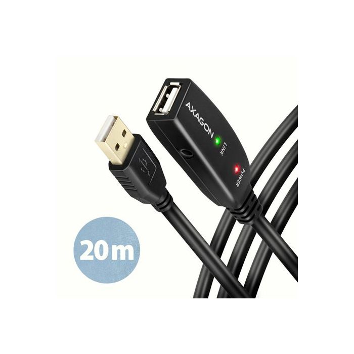 CC USB AM 2.0 -> USB AF, Aktivni produžni, 20m, ADR-220, AXA