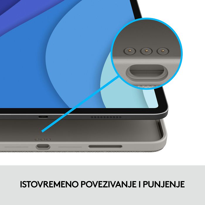 Tipkovnica LOGITECH Combo Touch, bežična, za Apple, iPad PRO 11