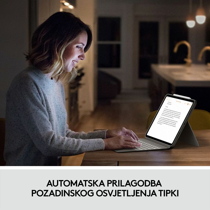 Tipkovnica LOGITECH Combo Touch, bežična, za Apple, iPad PRO 11