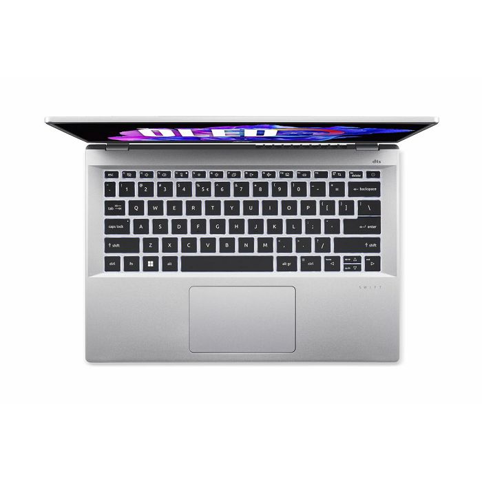 Laptop ACER Swift GO 14 NX.KMZEX.00B / Core i7 1355U, 16GB, 512GB SSD, Iris Xe Graphics, 14" OLED 2.8K, Windows 11, srebrni