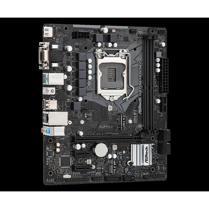 Matična ploča ASROCK H470M-HDV/M.2, Intel H470, DDR4, mATX, s. 1200 - 10Gen procesora