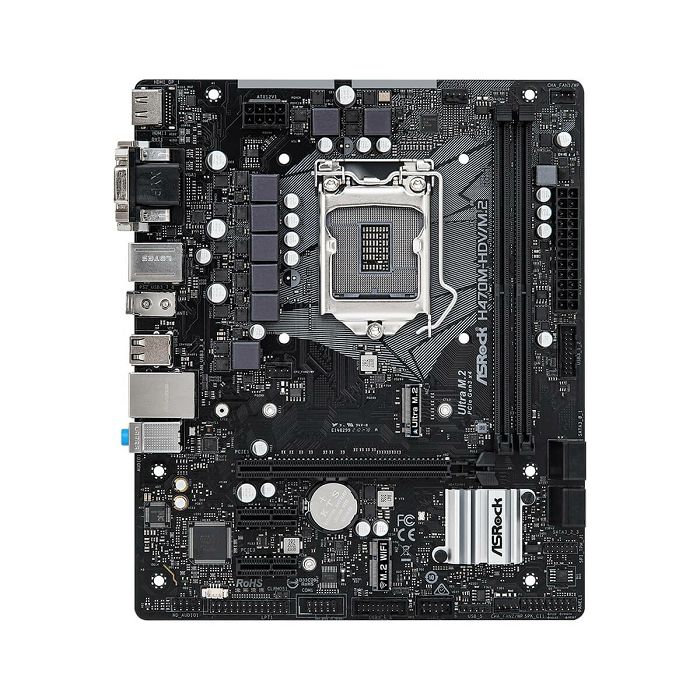 Matična ploča ASROCK H470M-HDV/M.2, Intel H470, DDR4, mATX, s. 1200 - 10Gen procesora