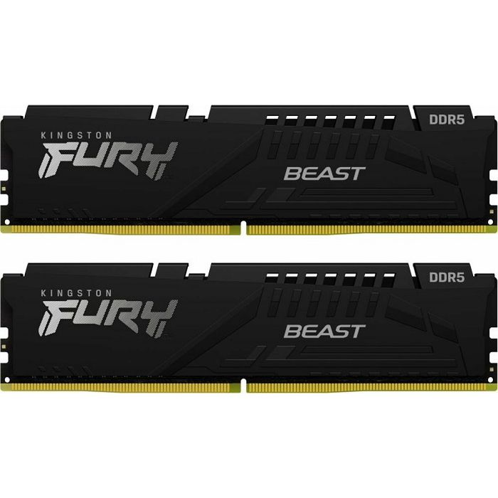 Memorija PC-44800, 16GB, KINGSTON Fury Beast KF556C36BBEK2-16, DDR5 5600MHz, kit 2x8GB