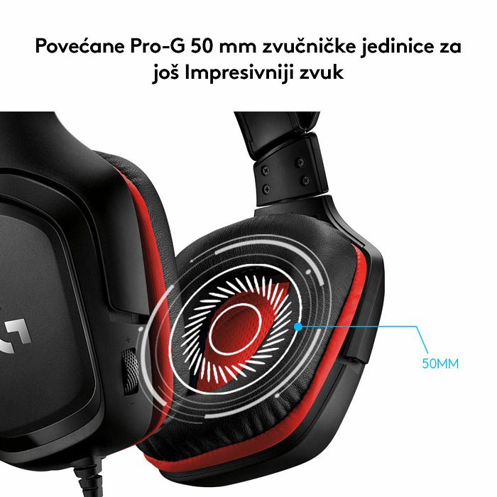 Slušalice LOGITECH Gaming G332, crne