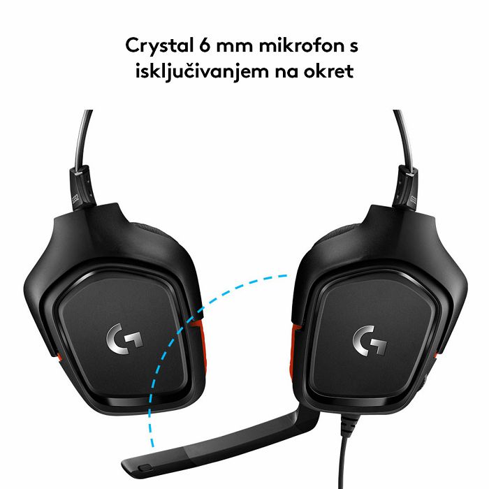 Slušalice LOGITECH Gaming G332, crne