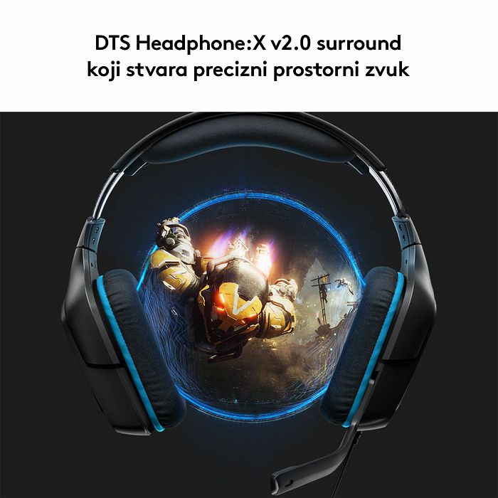 Slušalice LOGITECH Gaming G432, 7.1, crne