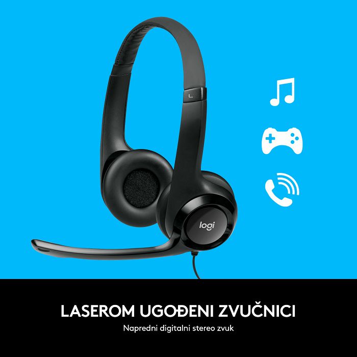 Slušalice LOGITECH H390, crne, USB