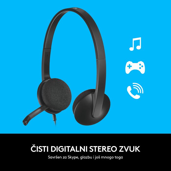 Slušalice LOGITECH Headset H340 Stereo, USB