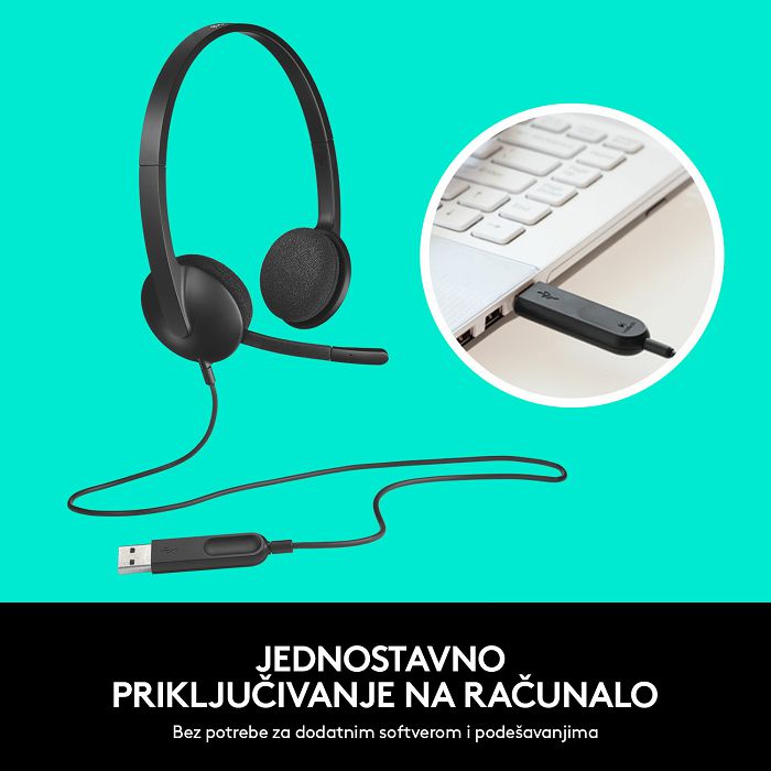 Slušalice LOGITECH Headset H340 Stereo, USB