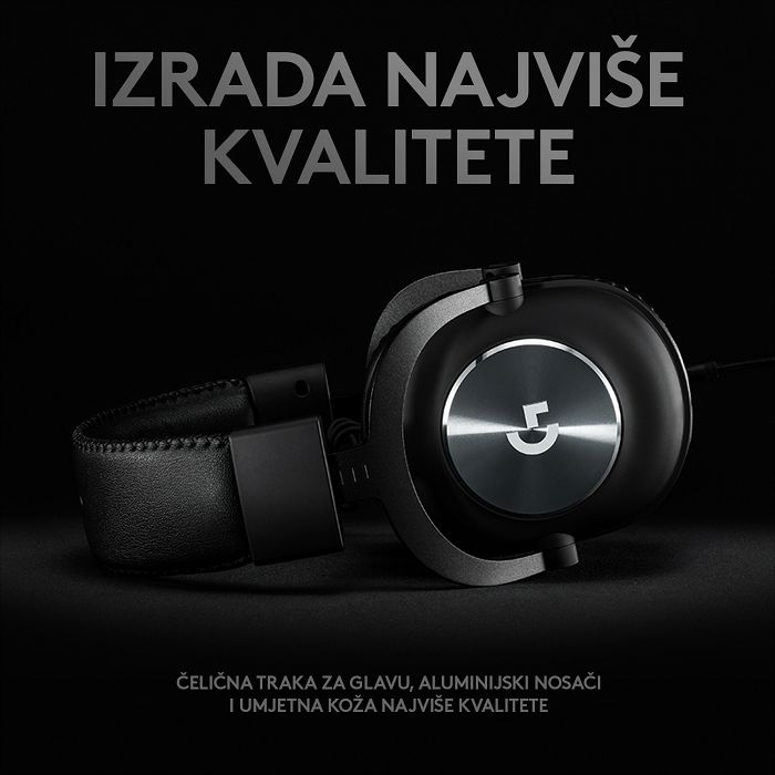 Slušalice LOGITECH Gaming G PRO X, 7.1, crne