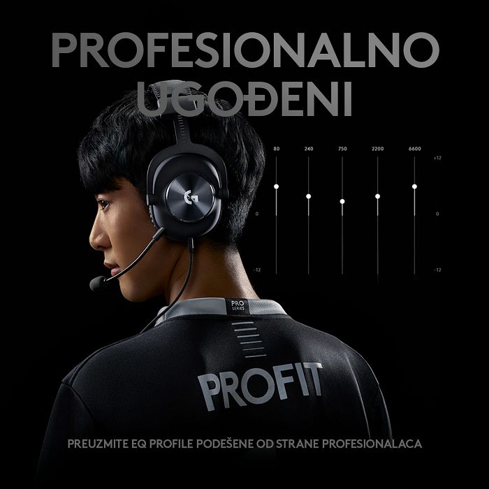 Slušalice LOGITECH Gaming G PRO X, 7.1, crne