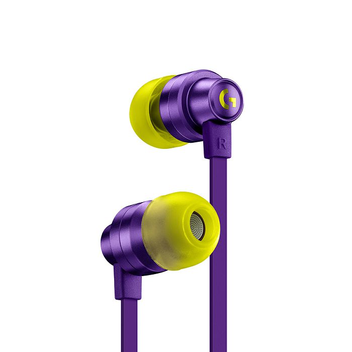 Slušalice LOGITECH Gaming G333, in-ear, adapter USB-C, ljubičaste