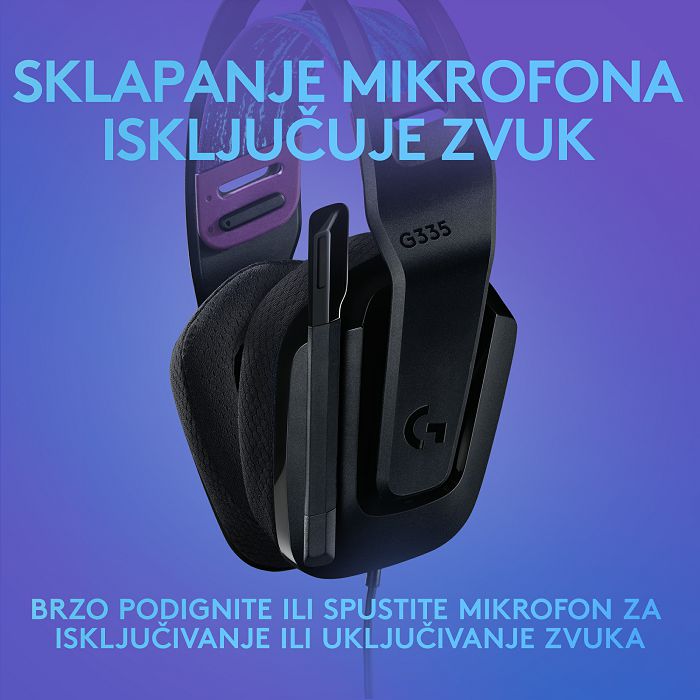 Slušalice LOGITECH Gaming G335, crne