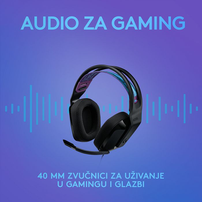 Slušalice LOGITECH Gaming G335, crne