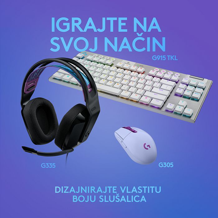 Slušalice LOGITECH Gaming G335, crne