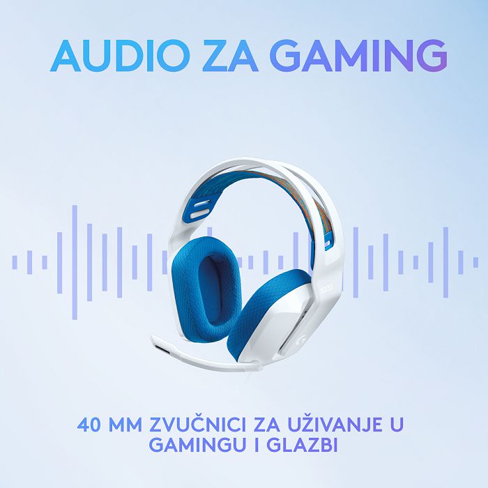 Slušalice LOGITECH Gaming G335, bijelo-plave