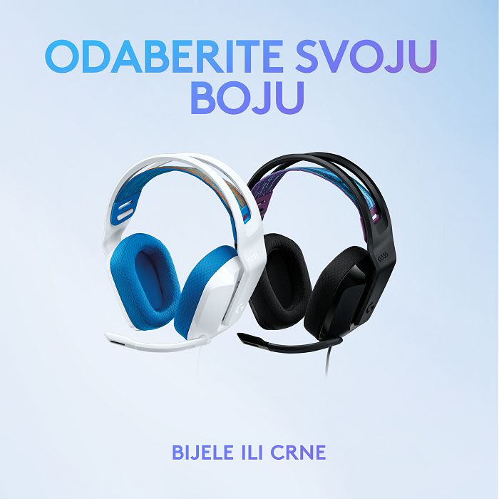 Slušalice LOGITECH Gaming G335, bijelo-plave