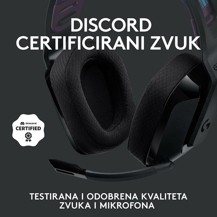 Slušalice LOGITECH Gaming G535 Lightspeed, bežične, crne