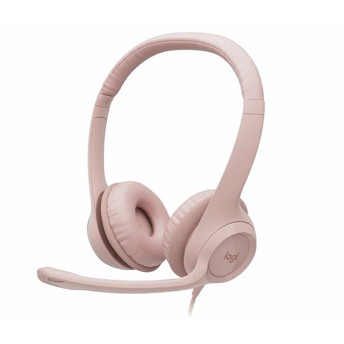 Slušalice LOGITECH H390, USB, roze