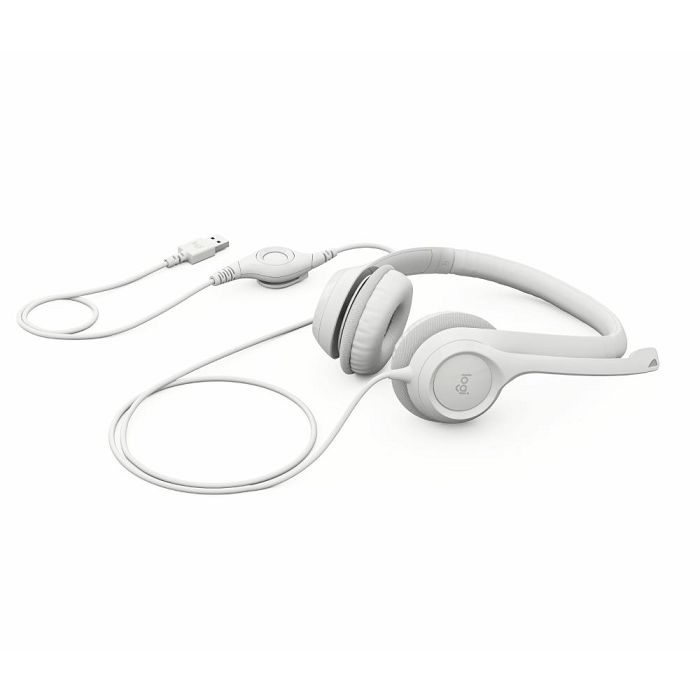 Slušalice LOGITECH H390, USB, bijele