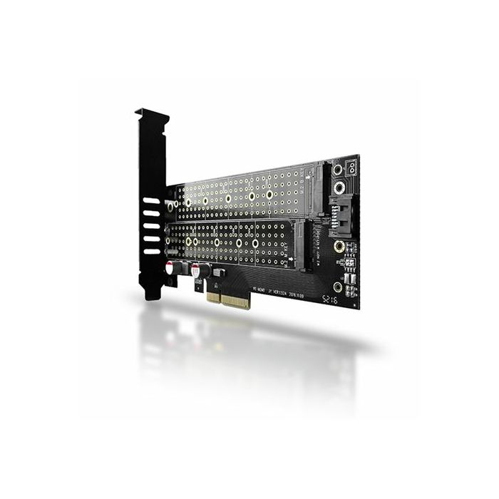 AXAGON PCEM2-D PCI-E 3.0 4x - DUAL M.2 SSD (NVMe + SATA)
