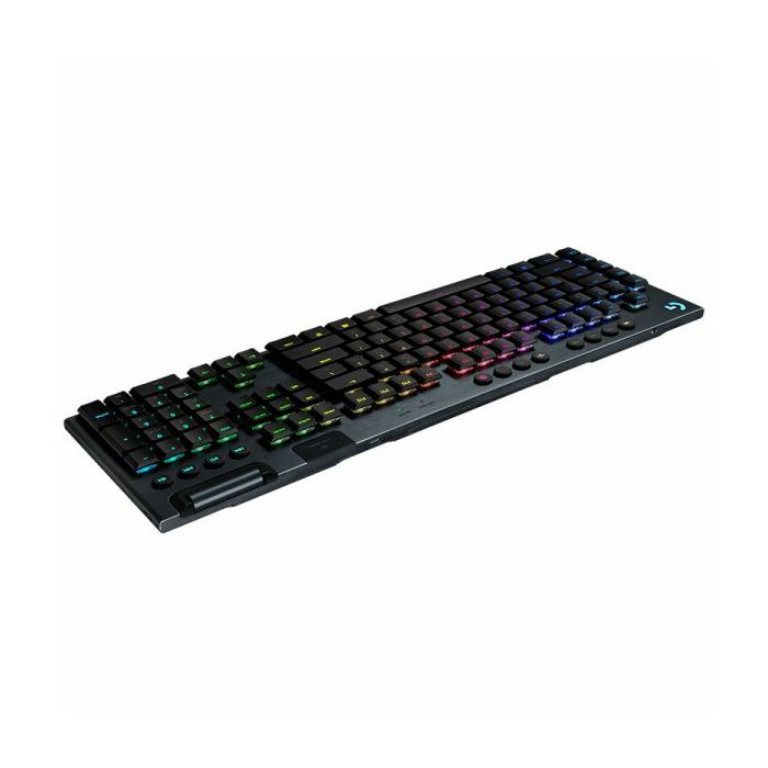 Tipkovnica LOGITECH Gaming G915 Lightspeed Clicky, RGB, mehanička, bežična, UK Layout, USB, crna