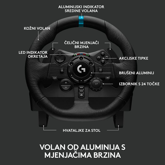 Volan LOGITECH G923 Trueforce Sim Racing Wheel, Gaming, PC/PS4, USB