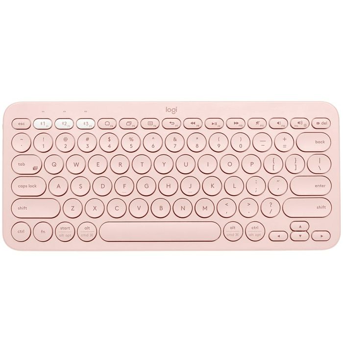 Tipkovnica LOGITECH K380, Bluetooth, kompaktna, roza