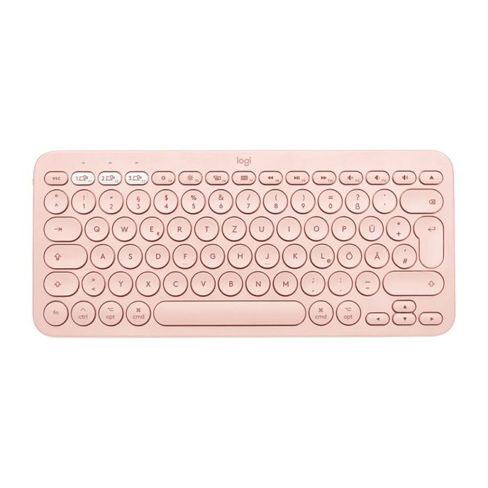 Tipkovnica LOGITECH K380 za Apple, Bluetooth, kompaktna, roza