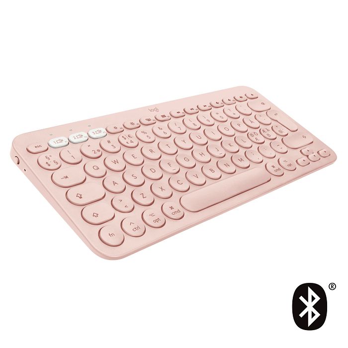 Tipkovnica LOGITECH K380 za Apple, Bluetooth, kompaktna, roza