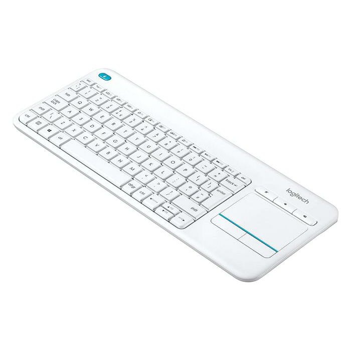 Tipkovnica LOGITECH K400+ Wireless Touch, bežična, bijela, unifying, USB