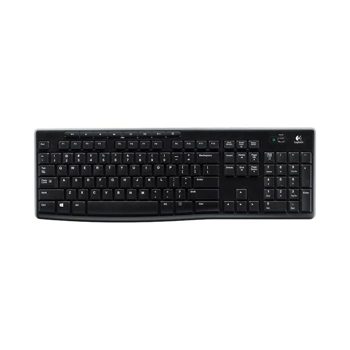 Tipkovnica LOGITECH K270, bežična, crna, Unifying receiver USB