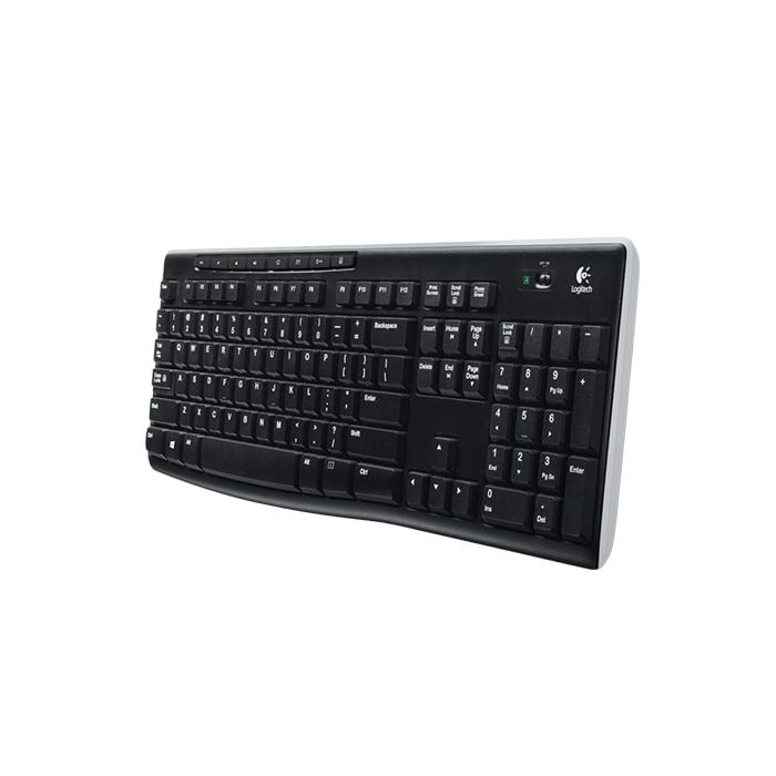 Tipkovnica LOGITECH K270, bežična, crna, Unifying receiver USB