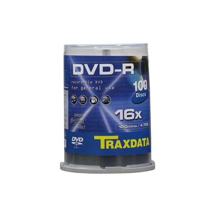 TRAXDATA OPTIČKI MEDIJ DVD-R 16X CAKE 100