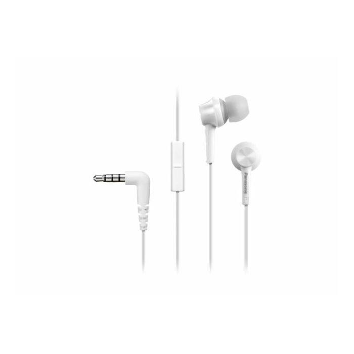 PANASONIC slušalice RP-TCM115E-W bijele, in ear, mikrofon