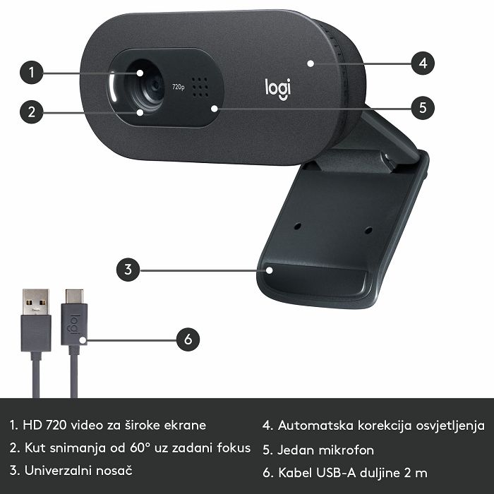 Web kamera LOGITECH HD WebCam C505