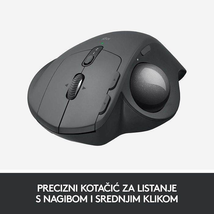 Miš LOGITECH MX Ergo, optički, trackball, bežični, USB, sivi