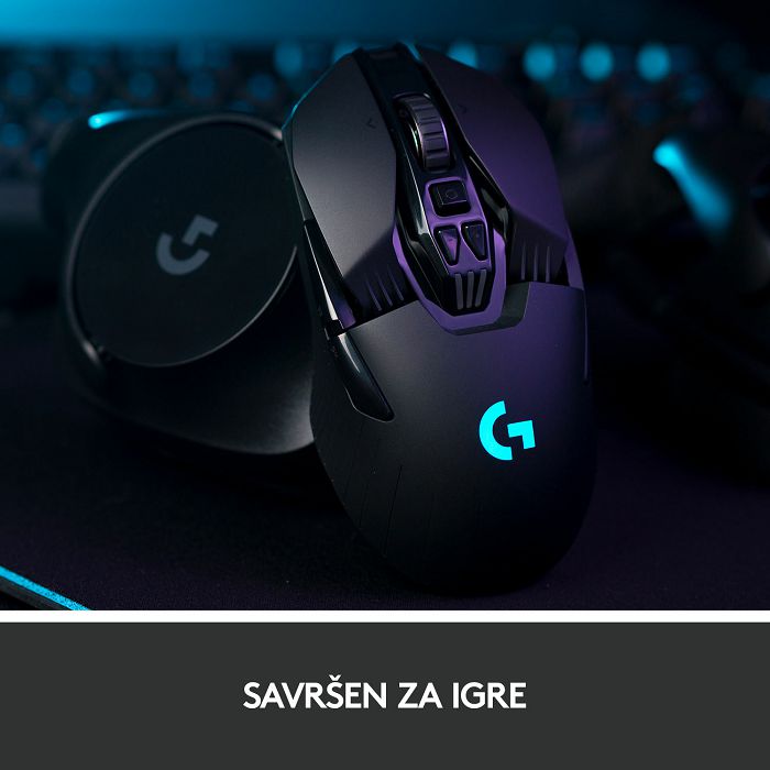 Miš LOGITECH Gaming G903 Hero, bežični, 25600dpi, crni, USB