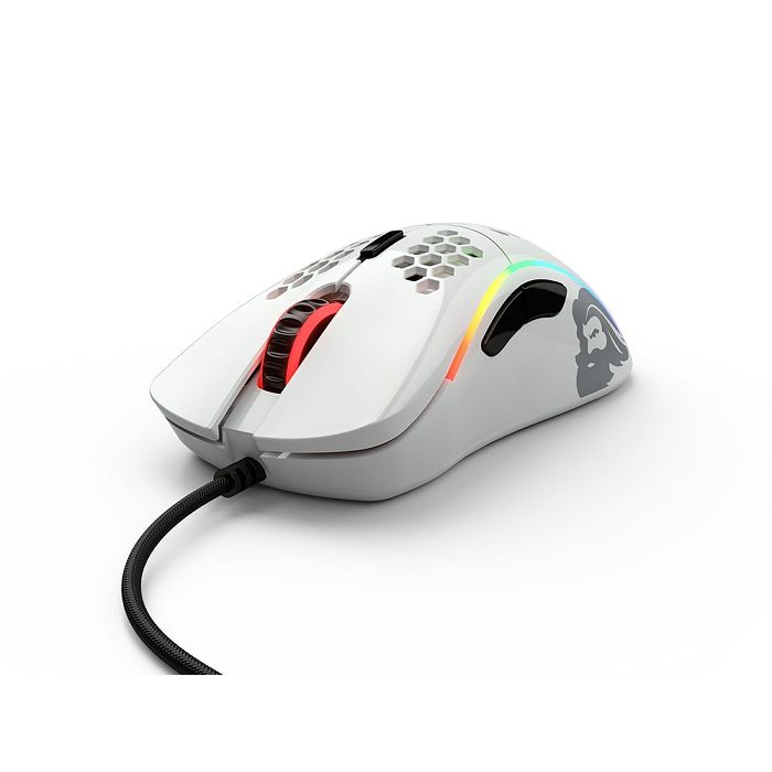 Miš GLORIOUS PC Gaming Race Model D- Gaming Mouse, RGB, optički, 12000dpi, glossy bijeli, USB