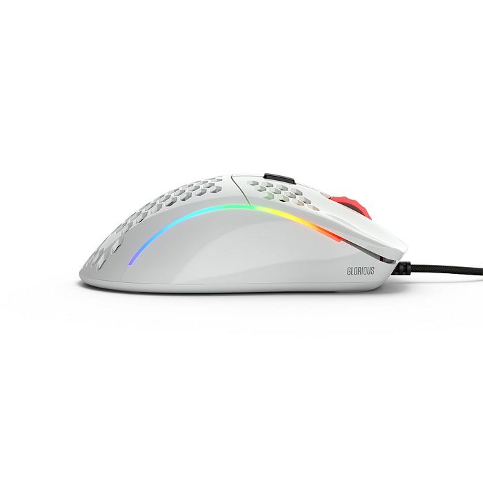 Miš GLORIOUS PC Gaming Race Model D- Gaming Mouse, RGB, optički, 12000dpi, glossy bijeli, USB