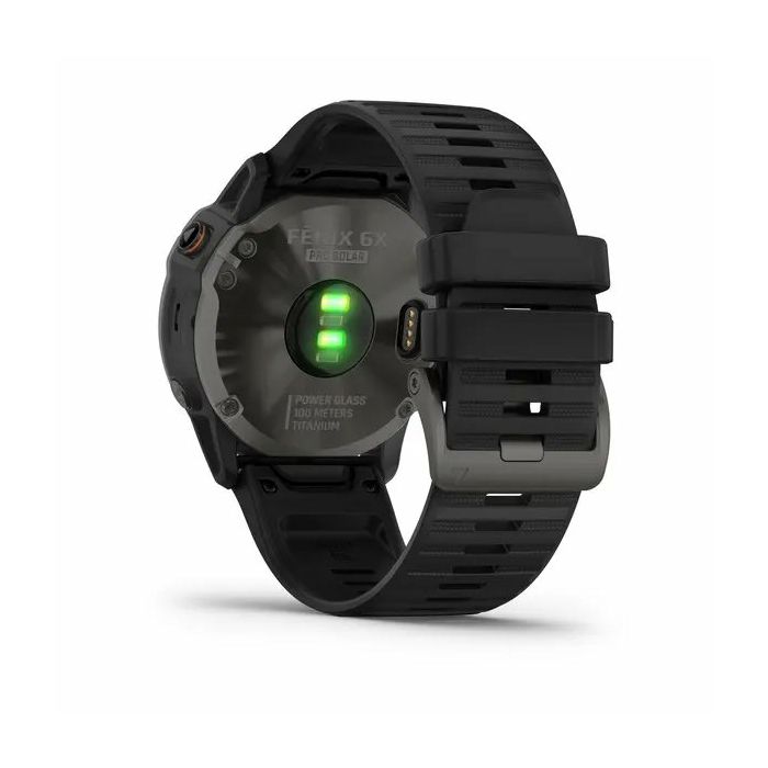 Pametni sat GARMIN Fenix 6X PRO Solar Titanium, HR, GPS, multisport, crni/crni remen