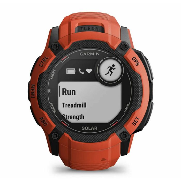 Pametni sat GARMIN Instinct 2X Solar, HR, GPS, multisport, crveni/crveni