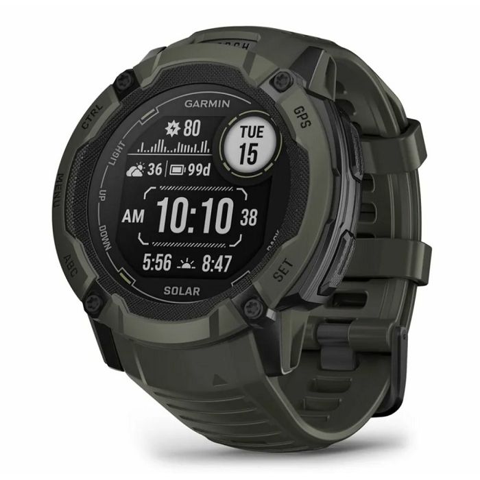 Pametni sat GARMIN Instinct 2X Solar, HR, GPS, multisport, boja mahovine