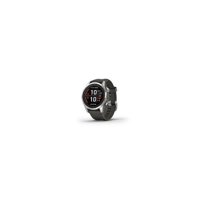 Pametni sat GARMIN Fenix 7S Pro Solar, HR, GPS, multisport, srebrni/grafitno sivi remen