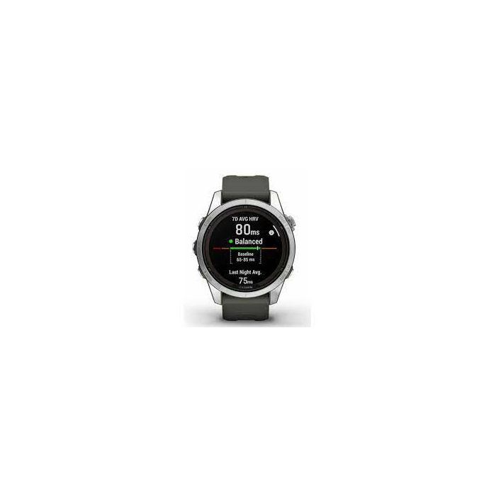 Pametni sat GARMIN Fenix 7S Pro Solar, HR, GPS, multisport, srebrni/grafitno sivi remen