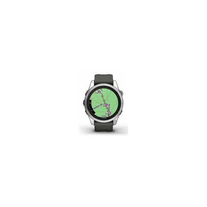 Pametni sat GARMIN Fenix 7S Pro Solar, HR, GPS, multisport, srebrni/grafitno sivi remen