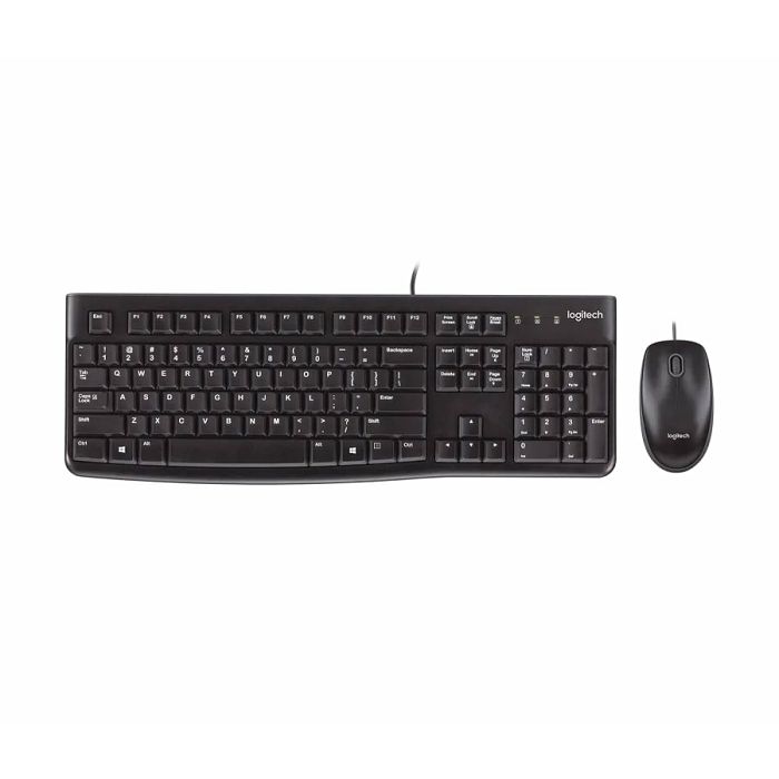 Tipkovnica + miš LOGITECH MK120 Desktop, crna, USB