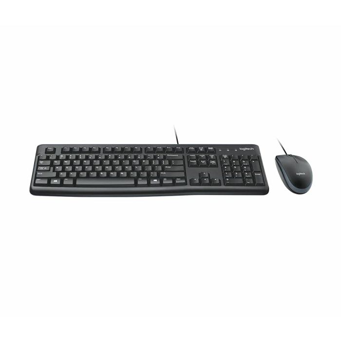 Tipkovnica + miš LOGITECH MK120 Desktop, crna, USB